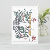 Mah Jongg Verjaardagsmand Kaart (Staand voorkant)