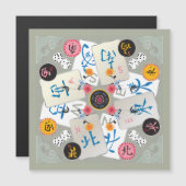 Mah Jongg Winds Magnet Card (Devant / Derrière)