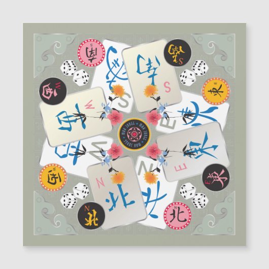 Mah Jongg Winds Magnet Card (Devant)