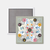 Mah Jongg Winds Magnet Magneet (Voorkant / Achterkant)