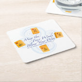 Mah Jongg Winds Vierkante Kartonnen Onderzetter (Schuin)