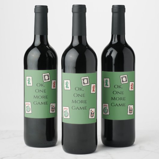 Mah Jongg Wine Label Wijn Etiket (Flessen)