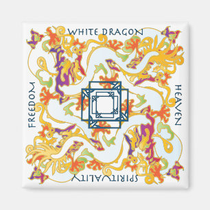 Mah Jongg Witte Dragon Magnet Magneet