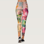 Mah Jongg Yellow Rose Leggings (Achterkant)