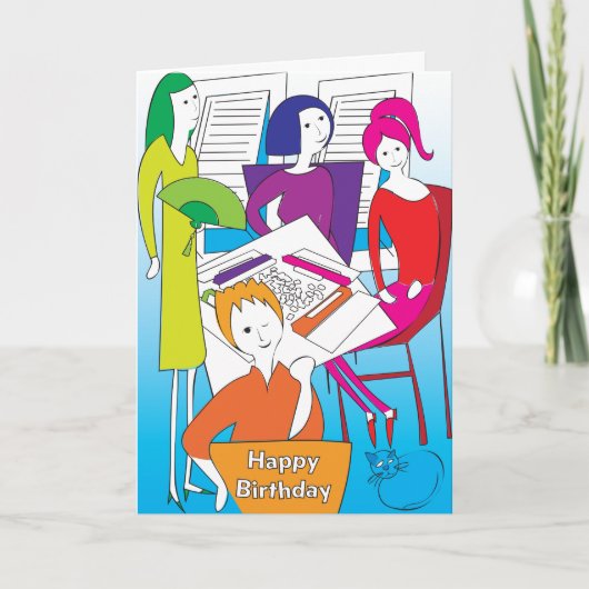 Mah Jongg Yes Birthday Kaart (Voorkant)