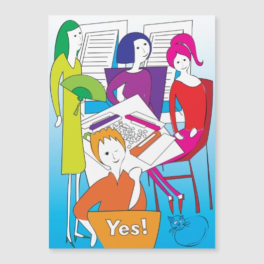 Mah Jongg Yes Magnet Kaart (Voorkant)