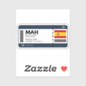 MAH Menorca Vliegveld Sticker - Spaans Reizen (Vel)