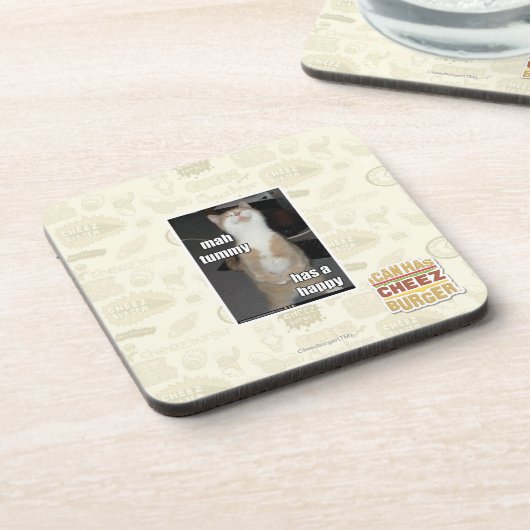 Mah tummy is blij drankjes onderzetter (Linkerzijde)