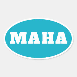 MAHA Maak Amerika Weer Gezond Ovale Sticker
