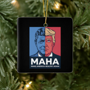 MAHA Maak Amerika weer gezond Trump 2024 Keramisch Ornament