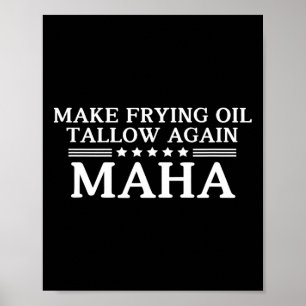Maha Maak Frituurolie Reuzel Weer Stop met Zaadoli Poster