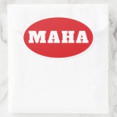 MAHA maakt Amerika weer gezond Ovale Sticker (Tas)