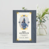 Maha Shivaratri Gebed Kaart 2025 (Staand voorkant)