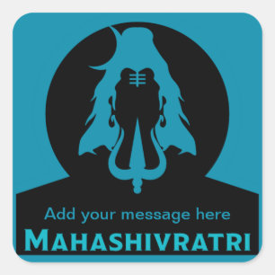 Maha Shivratri - Happy Maha Shivratri Vierkante Sticker