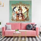 MAHA VISHNU - Wrapped Canvas (Insitu (Woonkamer))