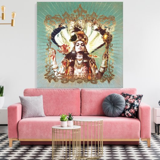 MAHA VISHNU - Wrapped Canvas (Insitu (Woonkamer))