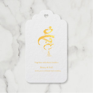 Mahabah Goddelijke Liefde Arabische Folie Bruiloft Cadeaulabels