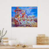 Mahabharat - Lord Krishna & Arjun Poster (Keuken)