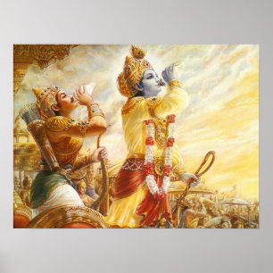 Mahabharat - Lord Krishna & Arjun Poster