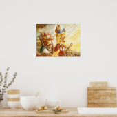 Mahabharat - Lord Krishna & Arjun Poster (Keuken)