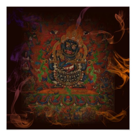 Mahakala uit het Tibetaans boeddhisme Perfect Poster (Voorkant)