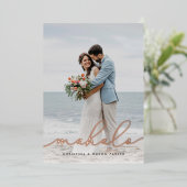 Mahalo | Carte de remerciements photo Mariage (Debout devant)