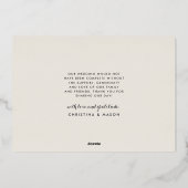 Mahalo | Carte de remerciements photo Mariage (Verso)