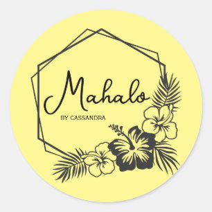Mahalo dank u aanpasbare Hawaiiaanse sticker