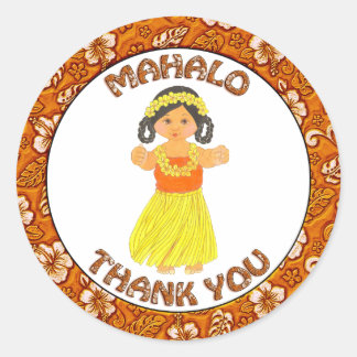 Mahalo Dank u Hawaïaanse Stickers