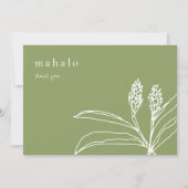 mahalo | floral | tropical | vert | merci (Devant)