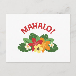 Mahalo Flowers Briefkaart