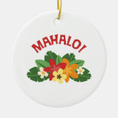 Mahalo Flowers Keramisch Ornament (Voorkant)