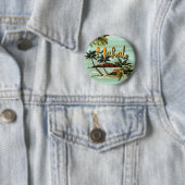 Mahalo Hawaiian Ronde Button 5,7 Cm (In situ)