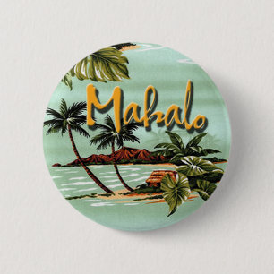 Mahalo Hawaiian Ronde Button 5,7 Cm