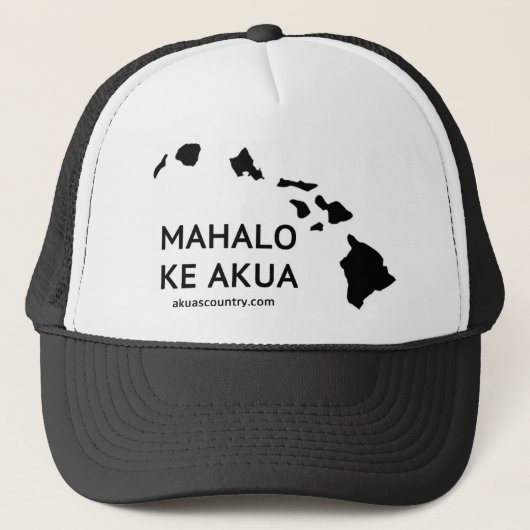 Mahalo Ke Akua Trucker Hat Pet (Voorkant)