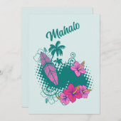 Mahalo Merci En Hawaïen (Devant / Derrière)