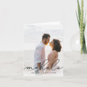 Mahalo | Merci photo Mariage hawaïen (Devant)