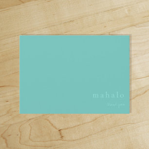 mahalo minimale tropische turquoise bedankt