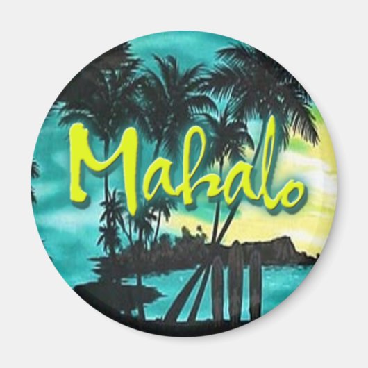 Mahalo Sunset Magnet Magneet (Voorkant)