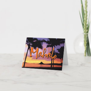 Mahalo Sunset Notecard Bedankkaart