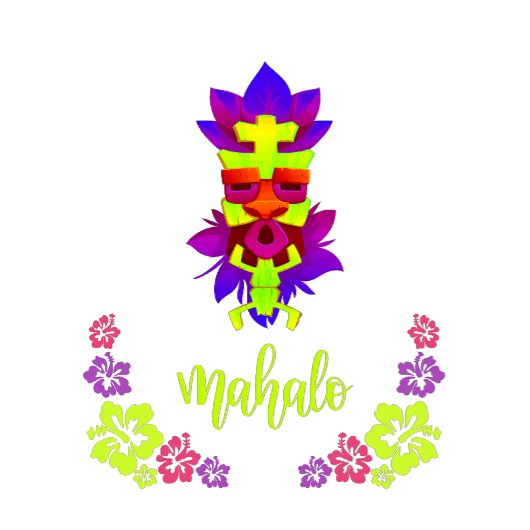 Mahalo Tiki Style T-shirt