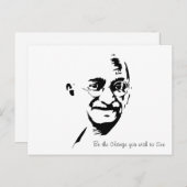 Mahatma Gandhi - Be the Change - Carte postale (Devant / Derrière)