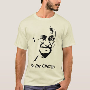Mahatma Gandhi - Be the Change - T-shirt bio