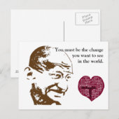 Mahatma Gandhi Briefkaart (Voorkant / Achterkant)