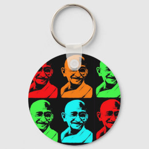 Mahatma Gandhi Collage Sleutelhanger