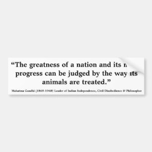 MAHATMA GANDHI Het leed van een nationale rechter Bumpersticker