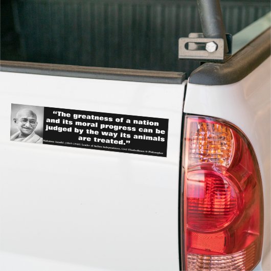MAHATMA GANDHI Het leed van een nationale rechter Bumpersticker (Op Truck)