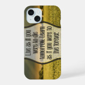 Mahatma Gandhi Inspirerend Quote "Live" iPhone 15 Hoesje (Achterkant)