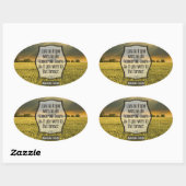 Mahatma Gandhi Inspirerend Quote "Live" Ovale Sticker (Vel)