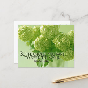 Mahatma Gandhi Inspirerend Quote "Wees de verander Briefkaart